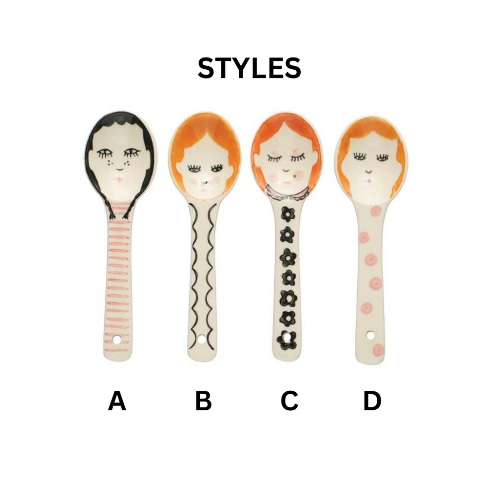 Stoneware Face Spoons - Freshie & Zero Studio Shop