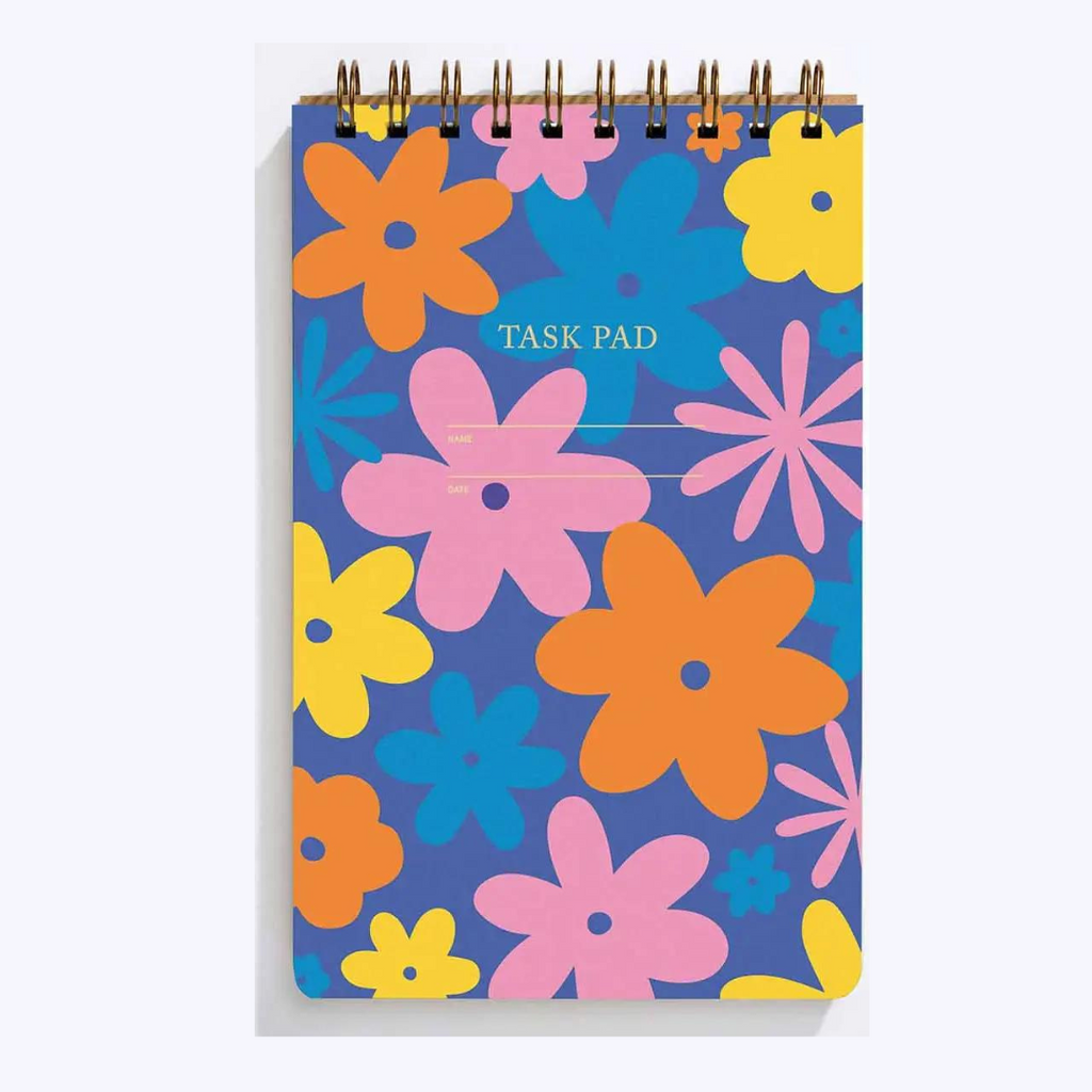 Task Pad Notebook by Shorthand Press: Groovy Flowers - Freshie & Zero Studio Shop