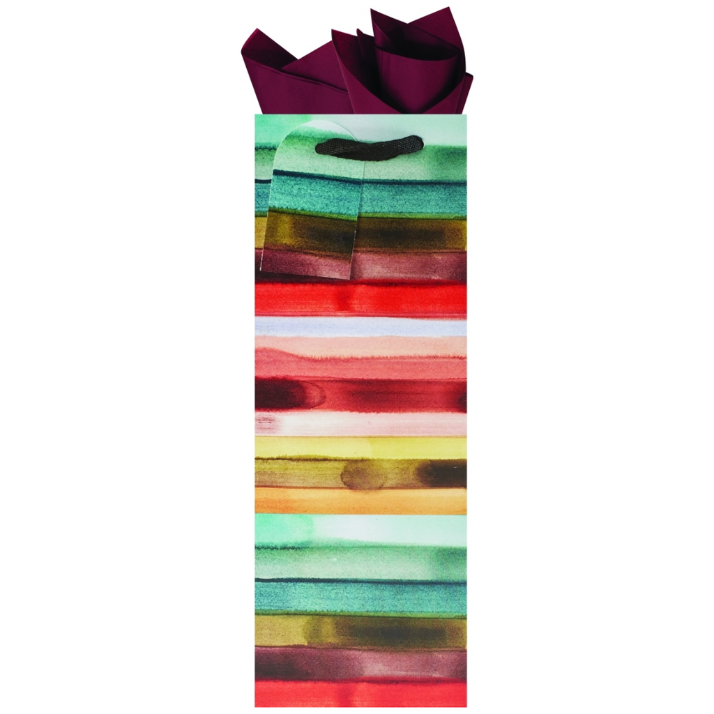 Saturated Stripes Bottle Gift Bag - Freshie & Zero Studio Shop