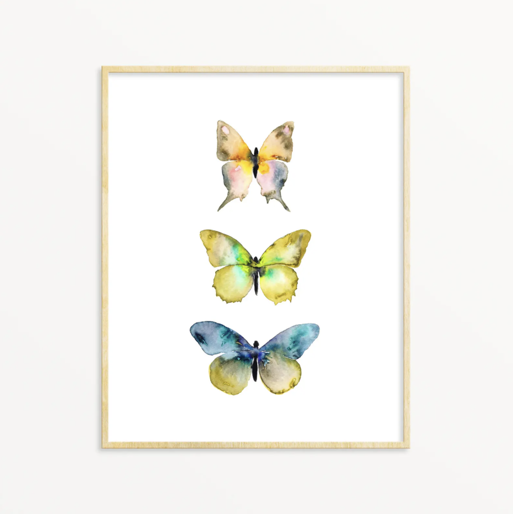 Snoogs & Wilde Art Print ~ Watercolor Butterflies #4 - Freshie & Zero Studio Shop