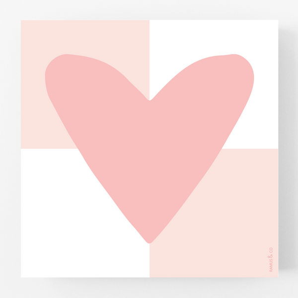 Heart Square Notepad - Freshie & Zero Studio Shop