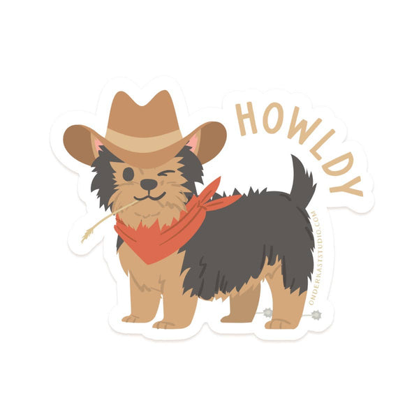 Howldy Dog Sticker - Freshie & Zero Studio Shop