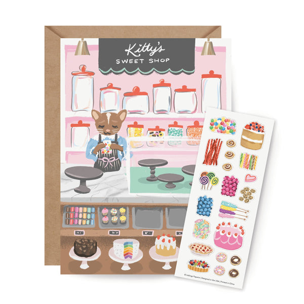 Sweet Shop Sticker Scene Card - Freshie & Zero Studio Shop