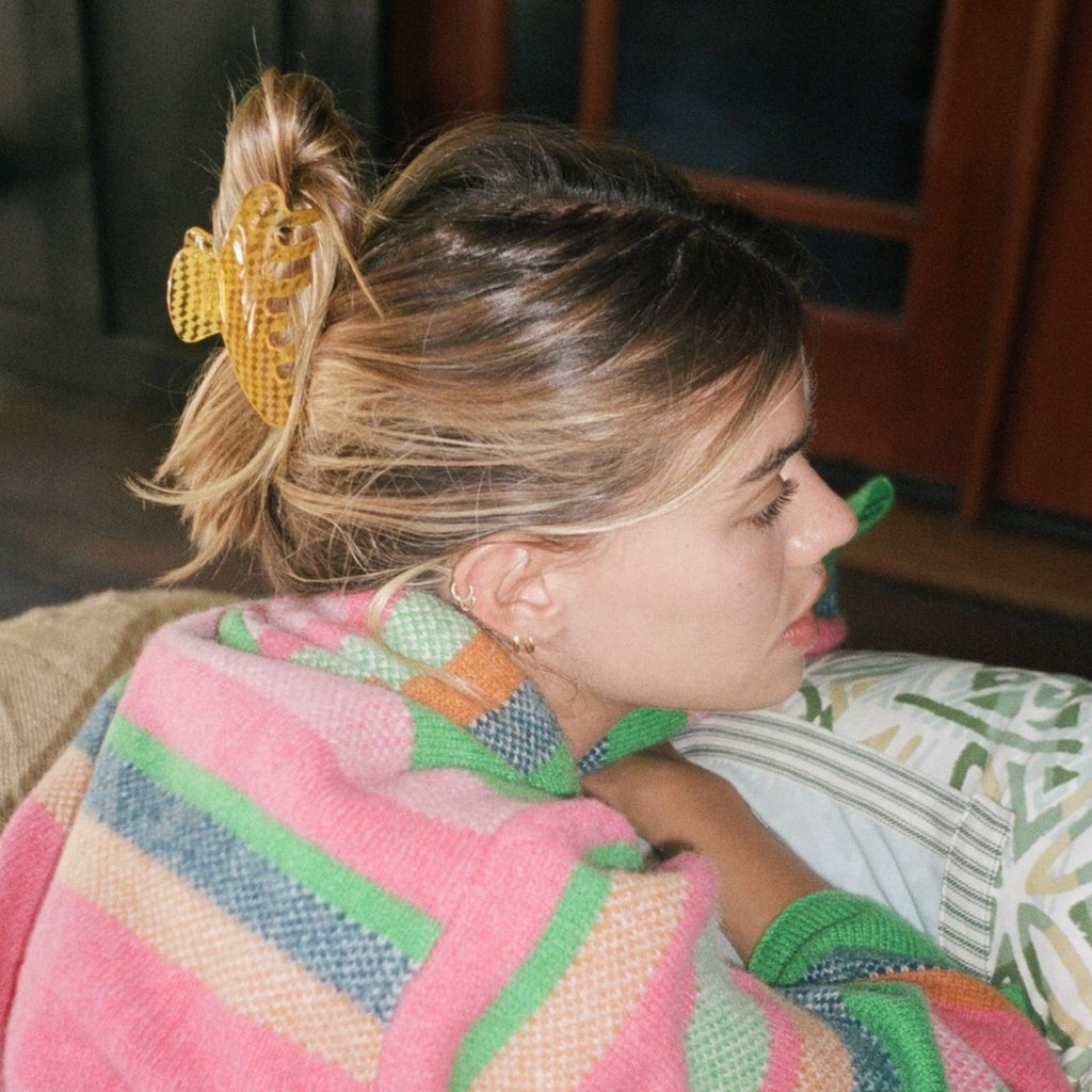 Big Claw Clip by Emi Jay: Yellow Checkered - Freshie & Zero Studio Shop