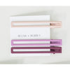 Set of 3 Metal Barrettes: Wine, Lilac + Sand - Freshie & Zero Studio Shop