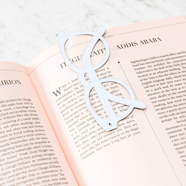 White Sunglasses Metal Bookmark - Freshie & Zero Studio Shop