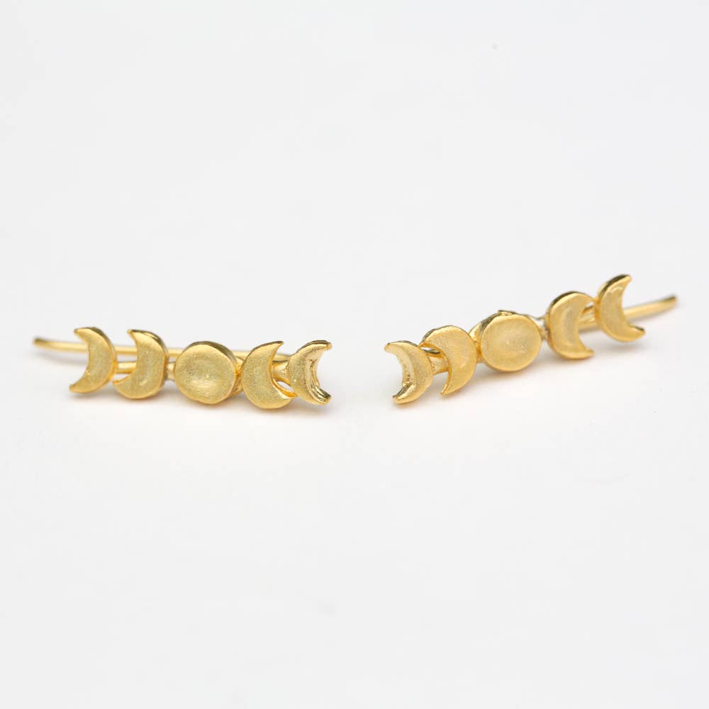 Moon Phase Ear Climbers - Freshie & Zero Studio Shop