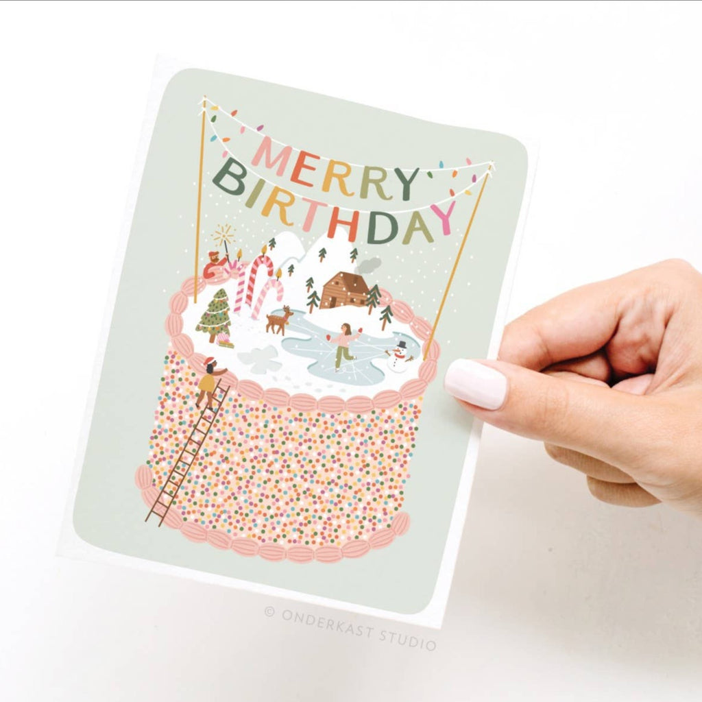 Merry Birthday Greeting Card - Freshie & Zero Studio Shop