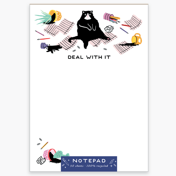 Deal With It Cat Notepad - Freshie & Zero