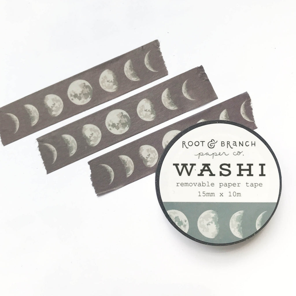 Root & Branch Washi Tape: Moon Phases - Freshie & Zero Studio Shop