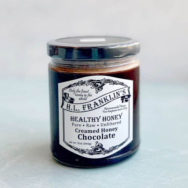 Chocolate Creamed Honey: 12oz jar - Freshie & Zero Studio Shop
