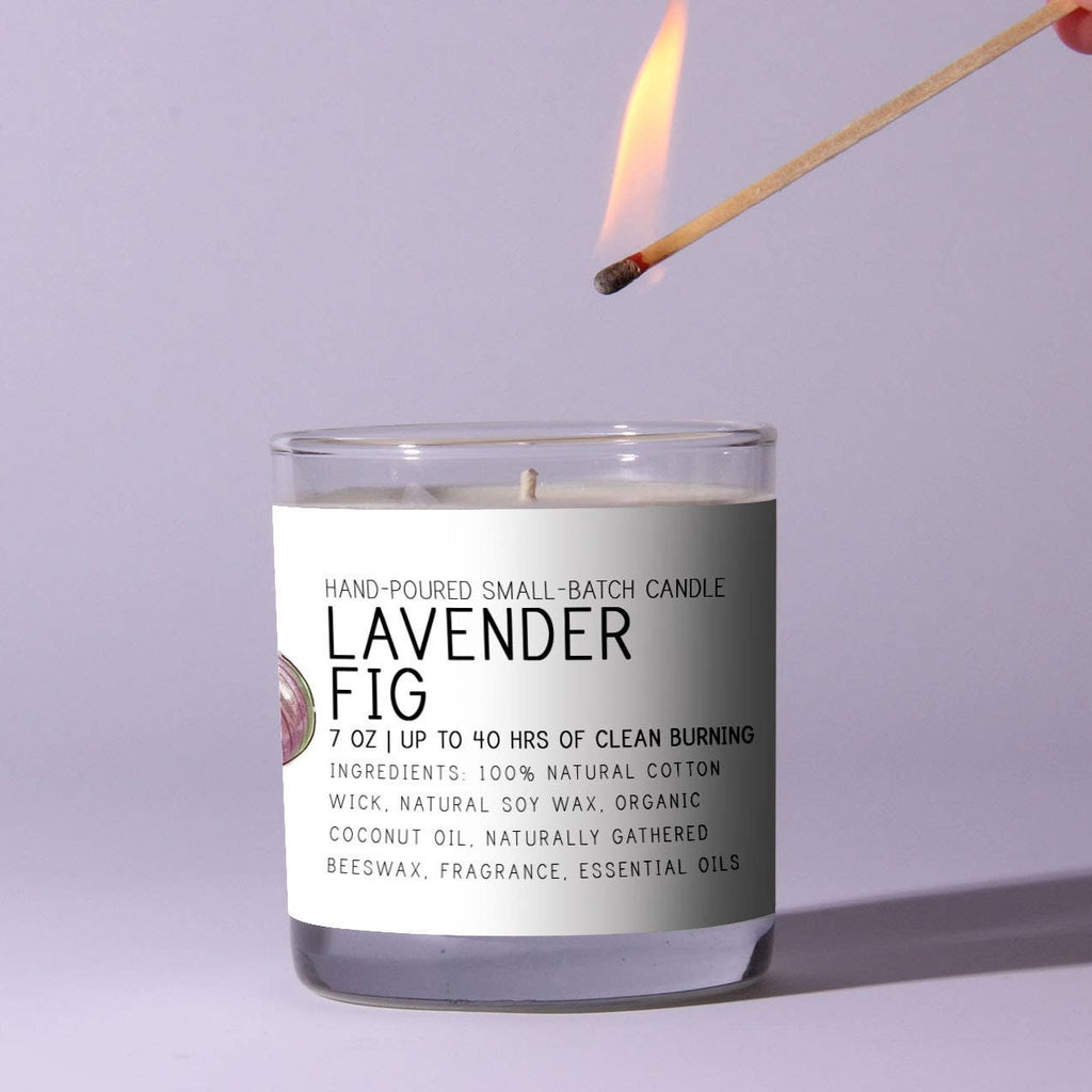 Lavender Fig 7oz Just Bee Candle - Freshie & Zero Studio Shop