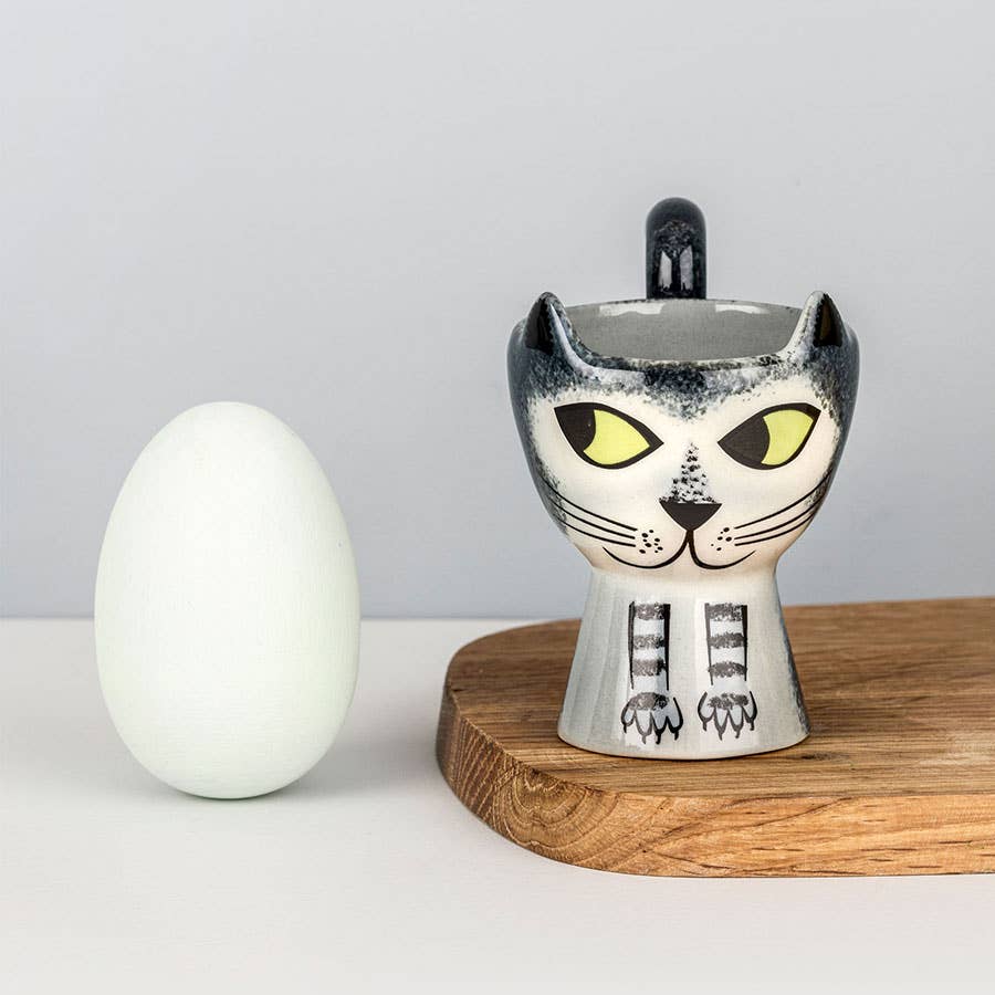 Tabby Cat Egg Cup - Freshie & Zero Studio Shop