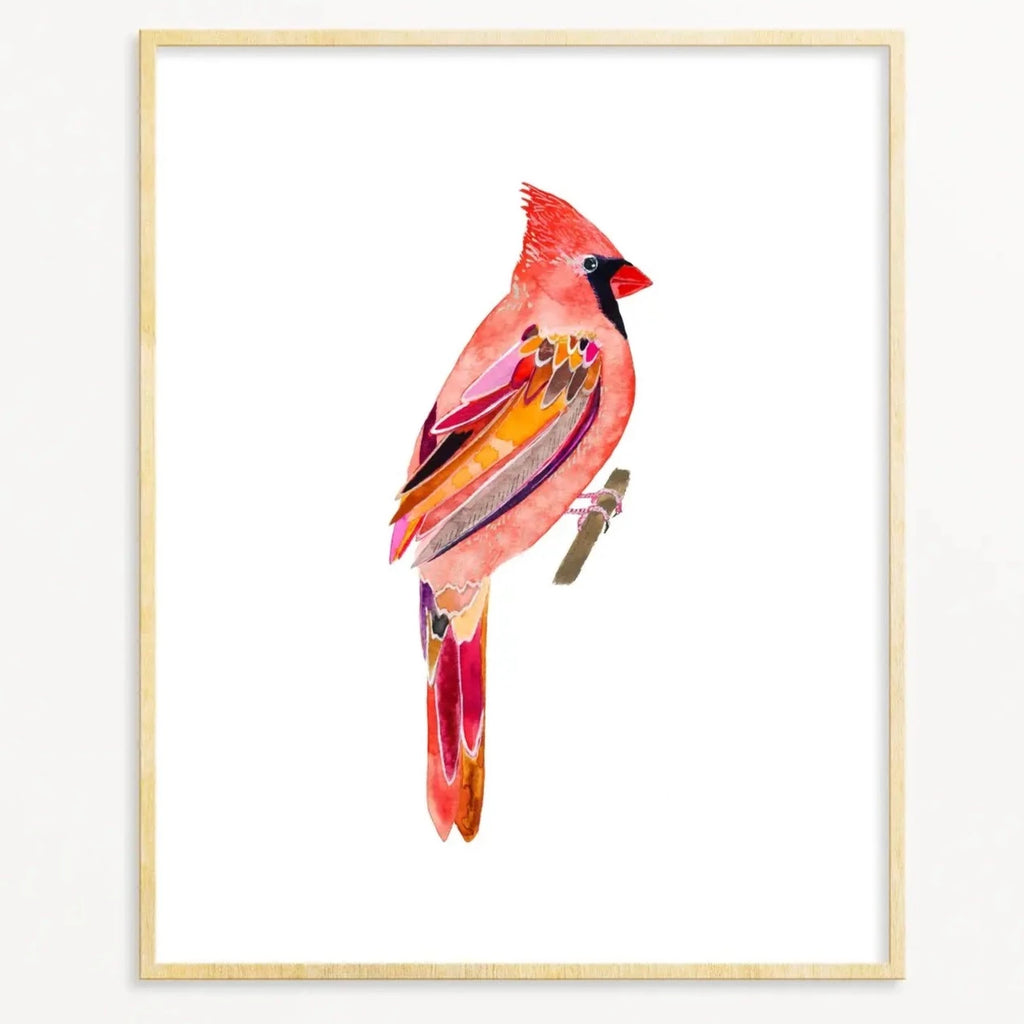 Snoogs & Wilde 5x7 Art Print ~ Red Cardinal - Freshie & Zero Studio Shop