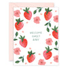Sweet Strawberry Baby - New Baby Card - Freshie & Zero Studio Shop