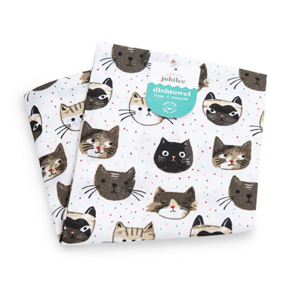 Cotton Dishtowel by Danica - Cats! - Freshie & Zero Studio Shop