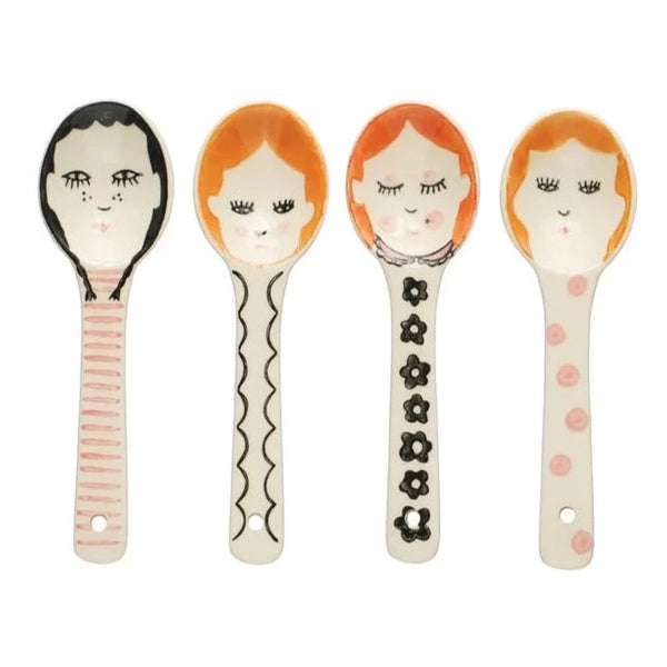 Stoneware Face Spoons - Freshie & Zero Studio Shop