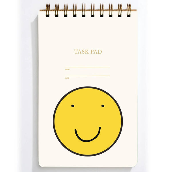 Task Pad Notebook by Shorthand Press: Smiley Face - Freshie & Zero Studio Shop