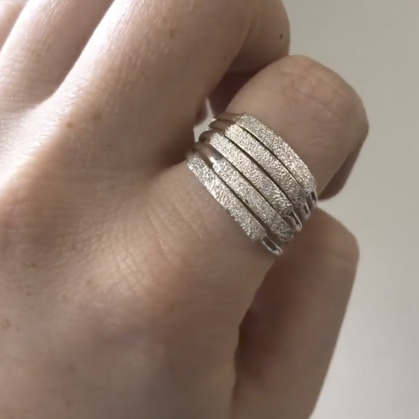 Diamond Dusted Stacking Ring by Christina Kober - Freshie & Zero