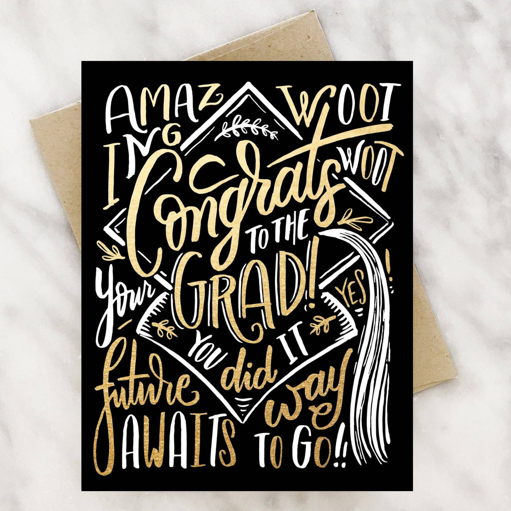 congrats grad! graduation card - Freshie & Zero Studio Shop