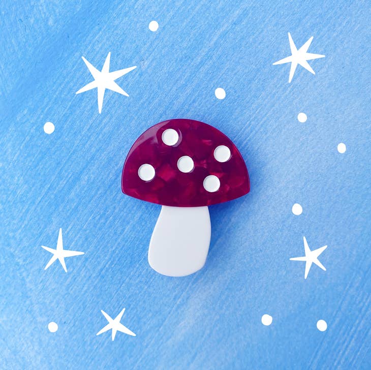 Mushroom Hair Clip Barrette Freshie & Zero