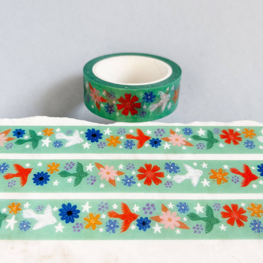 Bonbi Forest Washi Tape: Flying Birds - Freshie & Zero Studio Shop