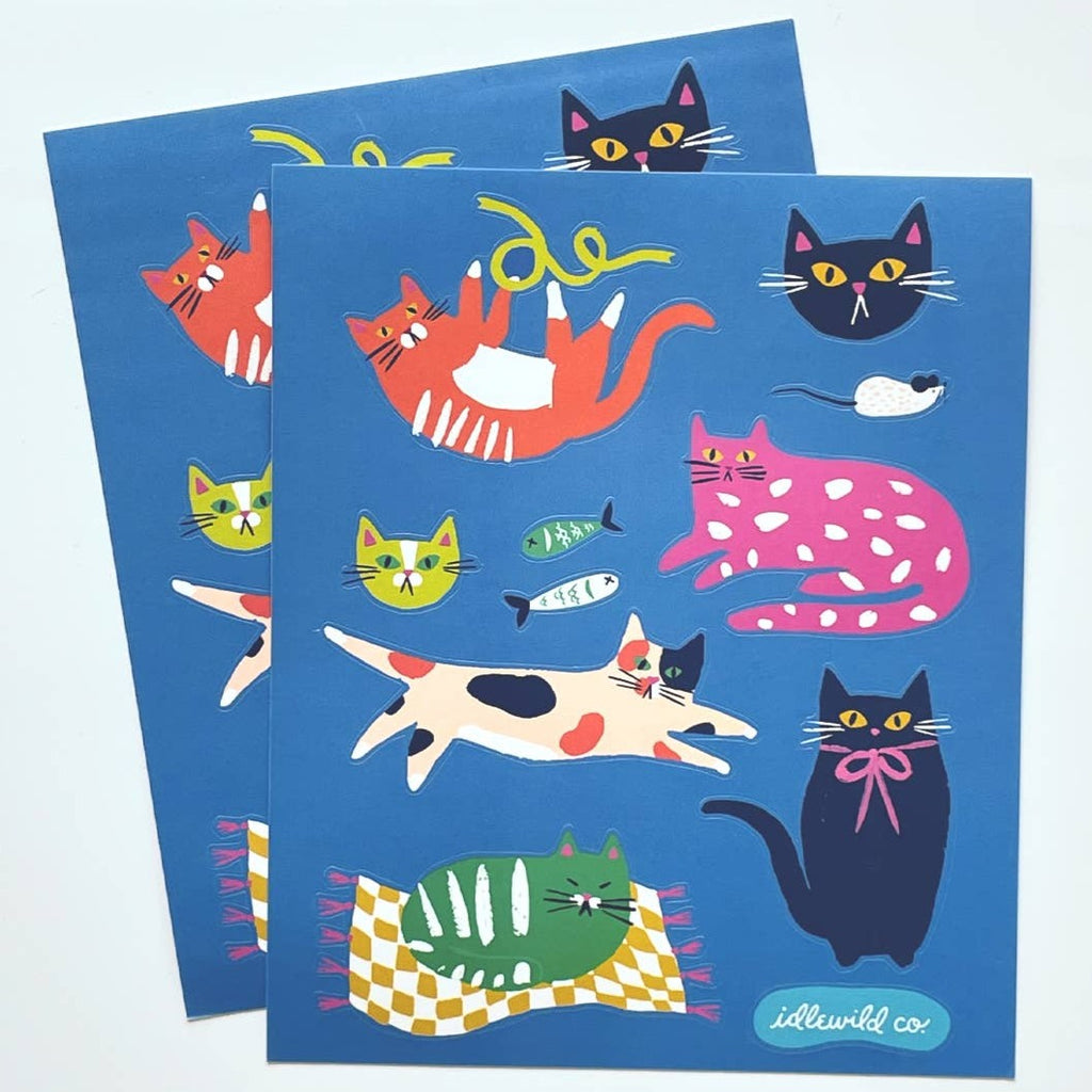 Sticker Sheet by Idlewild: Kitties - Freshie & Zero Studio Shop
