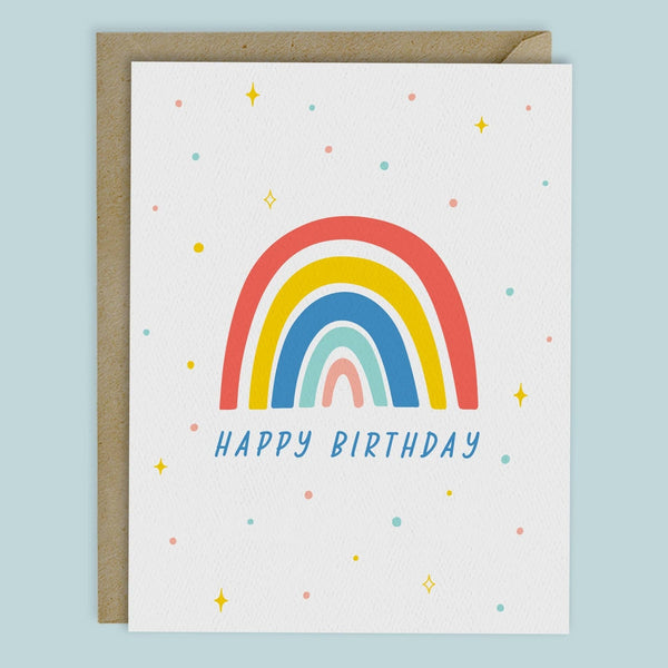 Rainbow Happy Birthday Card - Freshie & Zero Studio Shop