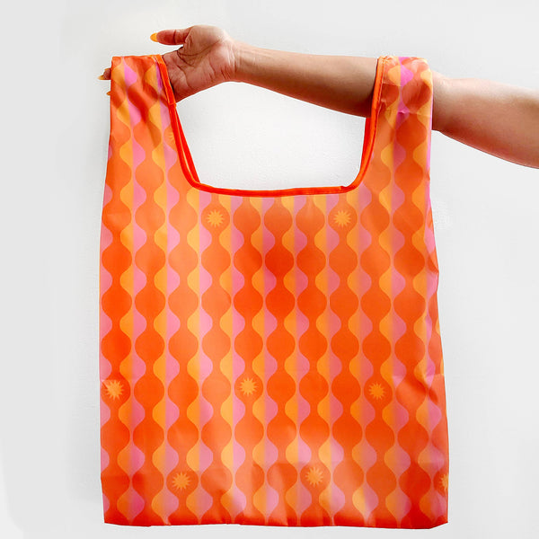 Reusable Nylon Bag: Orange & Pink - Freshie & Zero