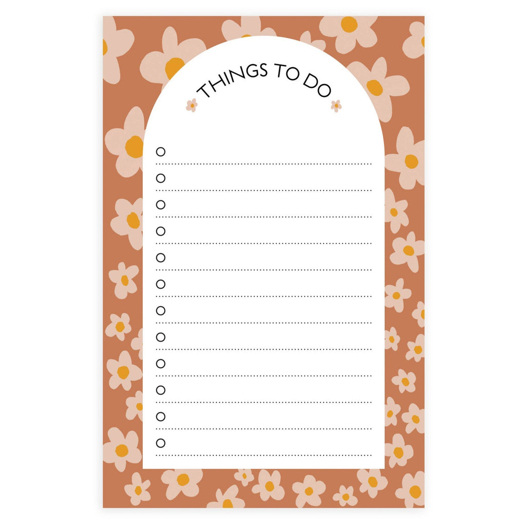 Flower Arch Things To Do - 75 Sheet Lined Notepad - Freshie & Zero Studio Shop