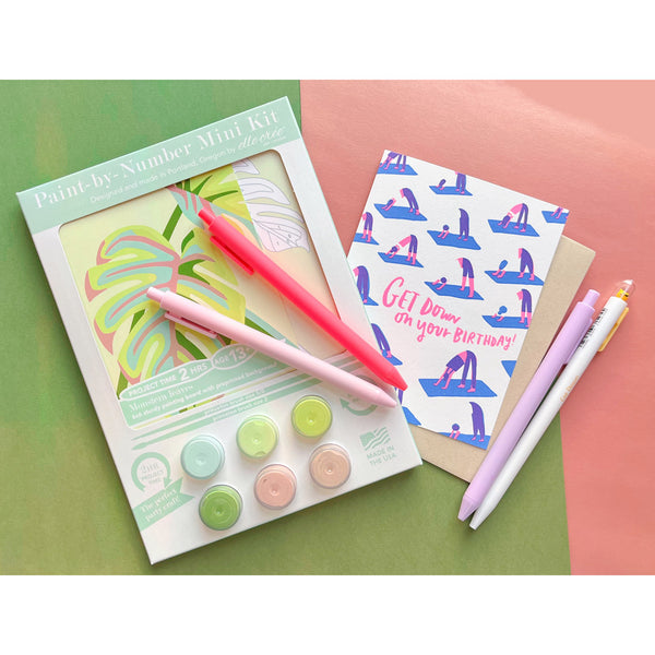 Get Down on your Birthday Yoga Card by Hello Lucky! - Freshie & Zero Studio Shop