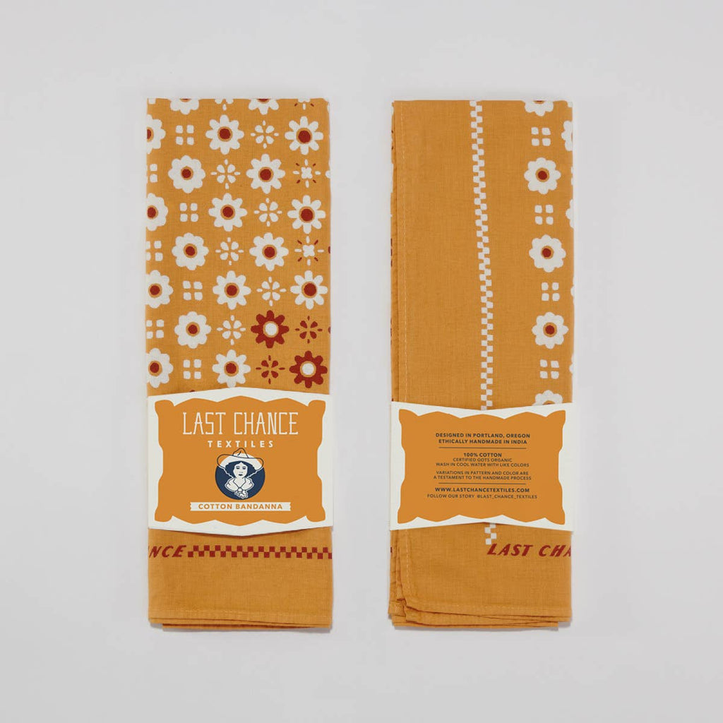 Organic Cotton Nashville Embroidered Bandana ~ Honey Switcheroo - Freshie & Zero Studio Shop