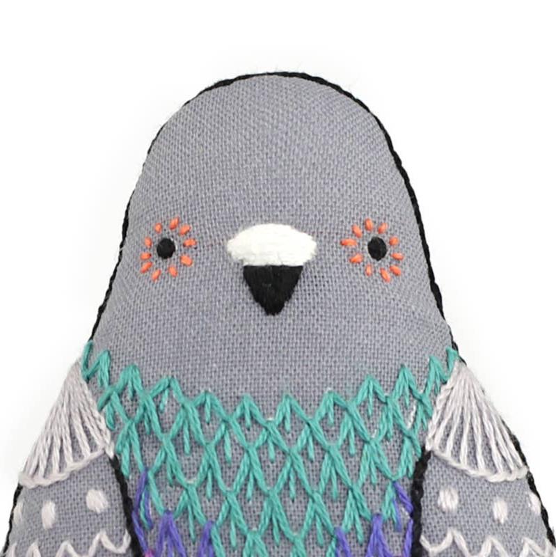 Embroidery Kit, Pigeon | Level 2 - Freshie & Zero Studio Shop