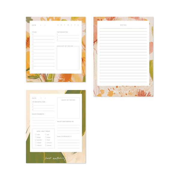 Morgan Harper Nichols: Floral Set of 3 Notepads - Freshie & Zero Studio Shop