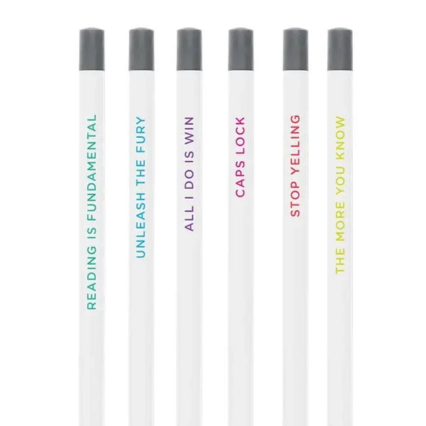Pack of 6 Pencil Set - The More You Know - Freshie & Zero Studio Shop