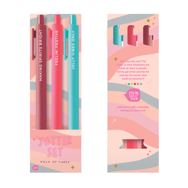 Making Spirits Bright Jotter Pen Set - Freshie & Zero Studio Shop