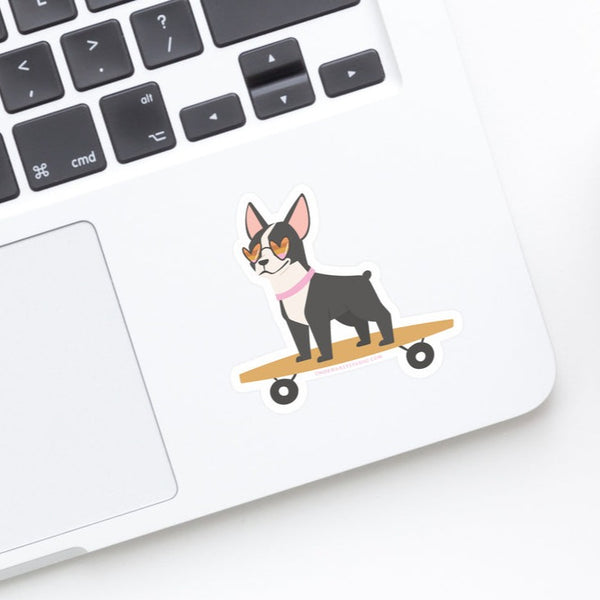 Dog on a Skateboard Vinyl Sticker - Freshie & Zero Studio Shop