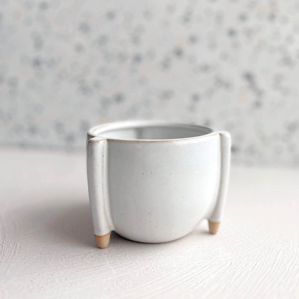 Small Footed Planter - White - Freshie & Zero Studio Shop