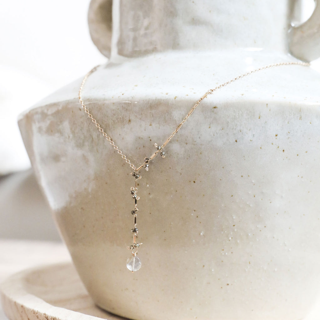 Lily Necklace - Gold & Labradorite - Freshie & Zero