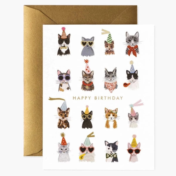 Cool Cats Birthday Card by Rifle Paper Co - Freshie & Zero Studio Shop