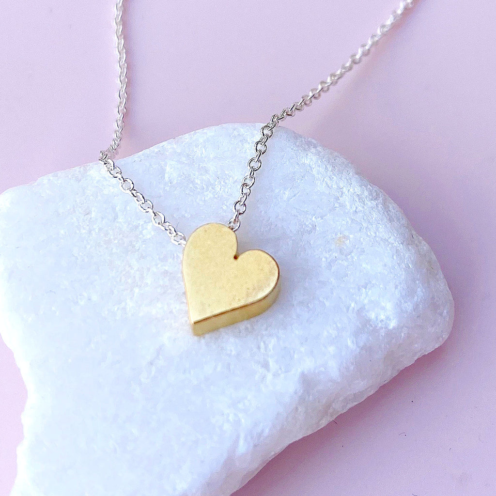 Tiny Mighty Heart of Gold Necklace | Freshie & Zero