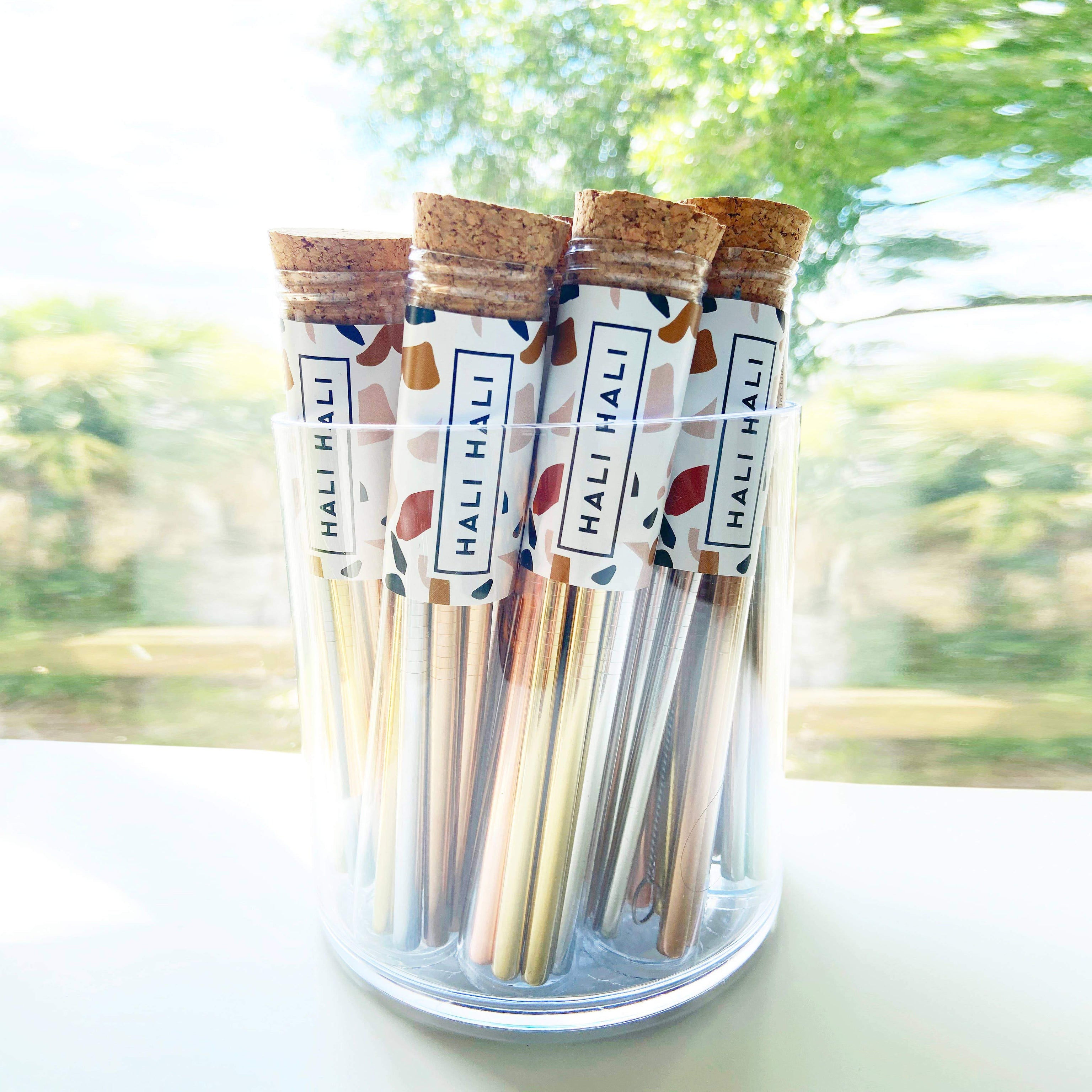 Set of 8 Reusable Cocktail Straws Freshie & Zero