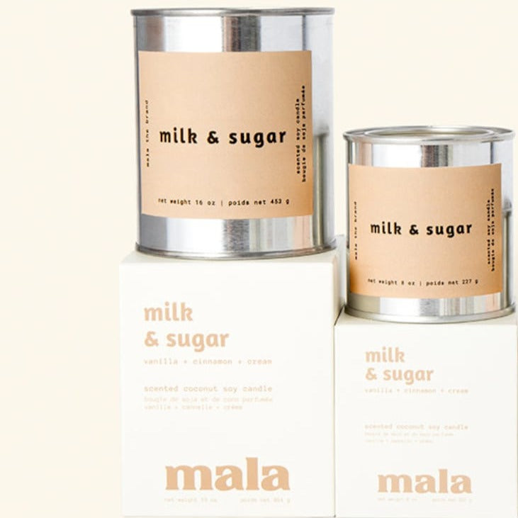 Mala Candle: Milk and Sugar | Vanilla + Cinnamon + Cream - Freshie & Zero Studio Shop