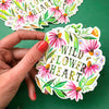 Sticker by Katie Daisy: Wildflower Heart - Freshie & Zero Studio Shop