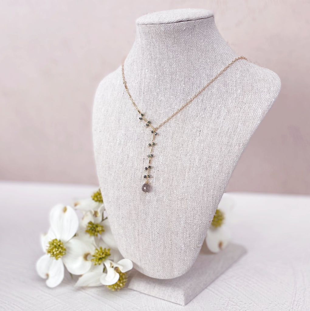 Lily Necklace - Gold & Labradorite - Freshie & Zero