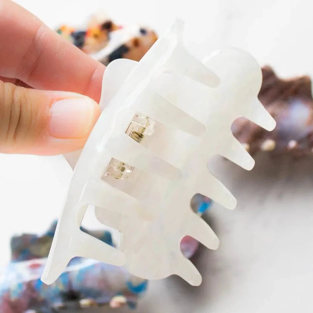 Eco Friendly Acetate Cloud Hair Clip - Ivory Pearl - Freshie & Zero Studio Shop