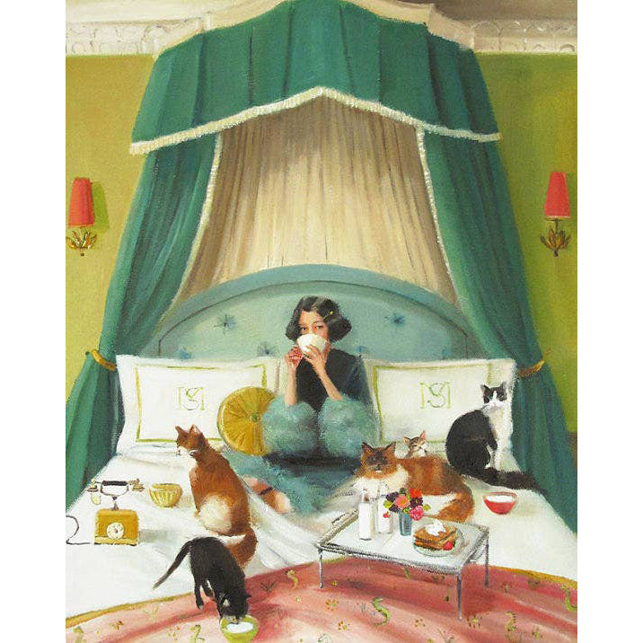 Janet Hill Art Print: Breakfast In Bed 8.5"x11" - Freshie & Zero Studio Shop