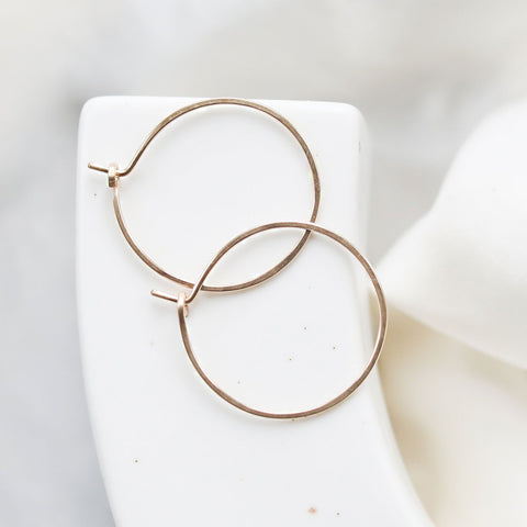 Medium circular earrings from Freshie & Zero minimal hoops collection, featuring sleek, modern hoop design perfect for everyday wear.