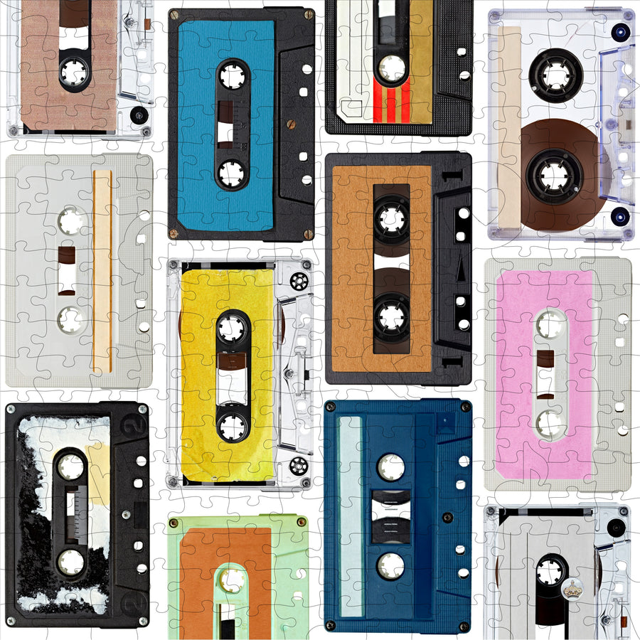 Wooden Puzzle in Pouch: Mix Tapes - 250 Pieces - Freshie & Zero Studio Shop