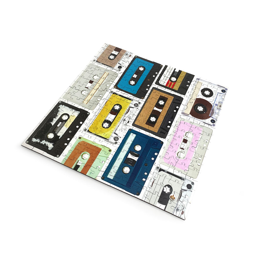 Wooden Puzzle in Pouch: Mix Tapes - 250 Pieces - Freshie & Zero Studio Shop
